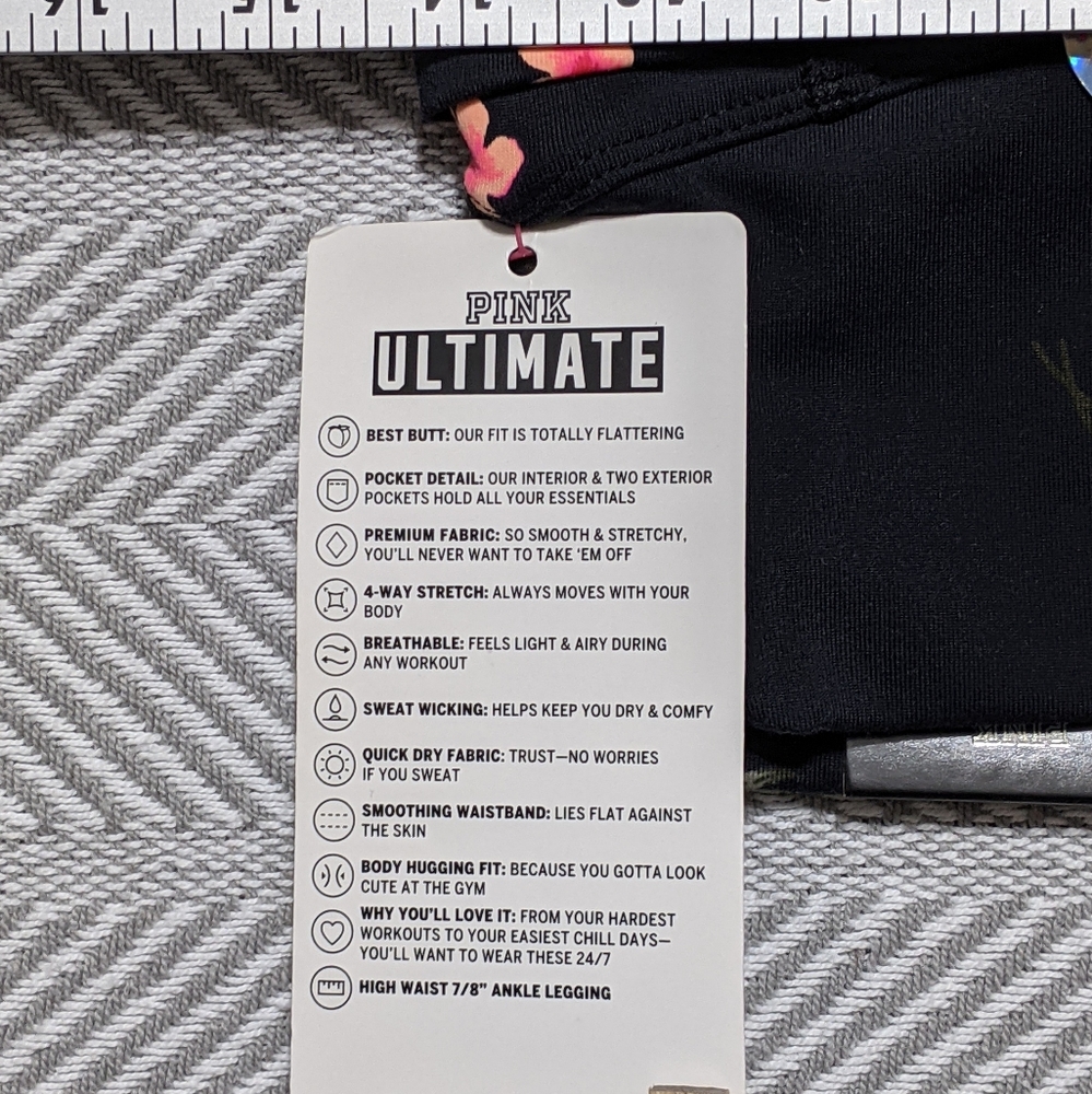 NWT VS PINK ULTIMATE V Leggings 29" 4- Way Stretch - Picture 14 of 14